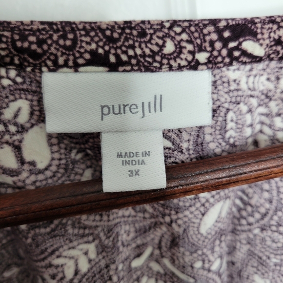J. Jill Mauve Paisley Blouse - Picture 3 of 5